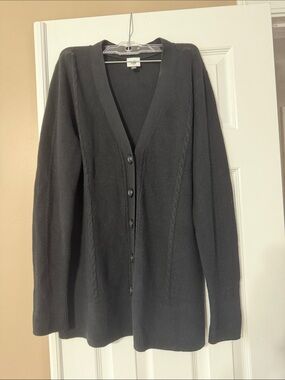 Classic Cabi Black V-Neck Button Cardigan Sweater